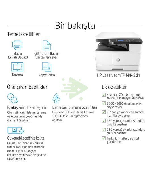 HP LaserJet M442dn MFP Printer