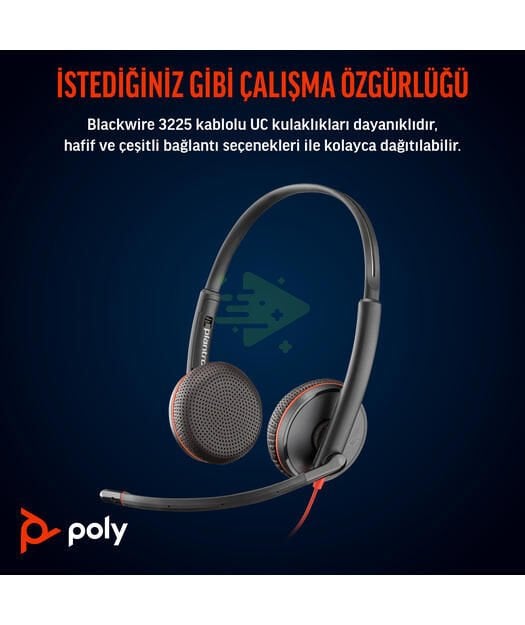 Poly BW 3225 USB-C HS +3.5mmP +USB-C/A