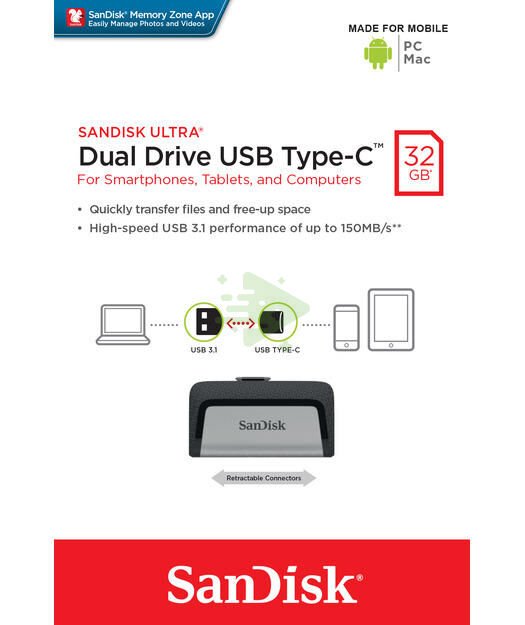 SanDisk UltDual DriveUSB TypeCTMDrive32G