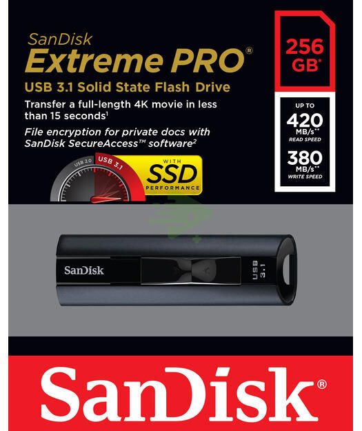 Extreme PRO USB 3.1 Solid State Flash Drive 256GB