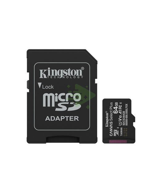 64GB microSDXC Canvas Select Plus Gen3 100MB/s A1 Card + Adapter