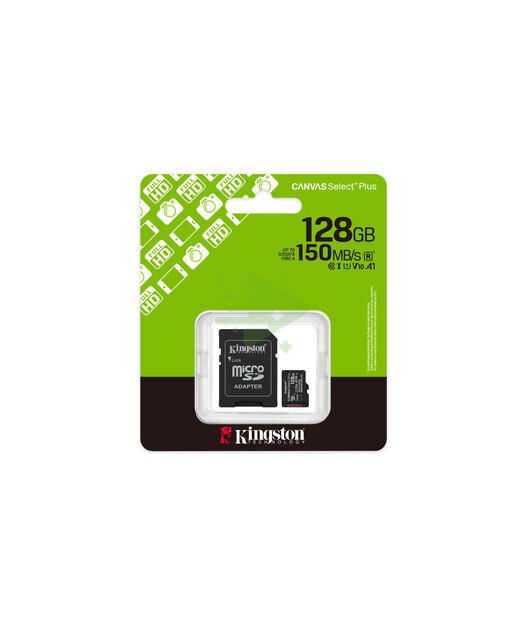 128GB microSDXC Canvas Select Plus Gen3 150MB/s A1 Card + Adapter