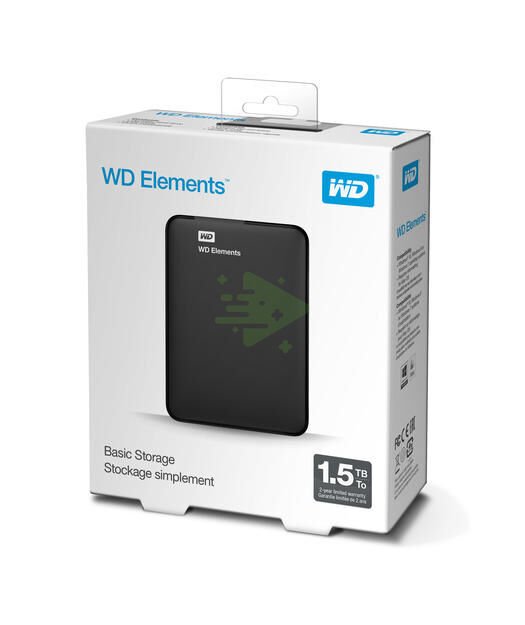 WD ELEMENTS PORTABLE 1.5TB BLACK WORLDWIDE