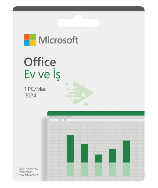 Microsoft Office Ev ve İş 2024 Türkçe Kutu Lisans