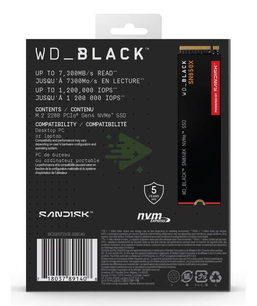 WD_BLACK SN850X NVMe™ SSD 2TB