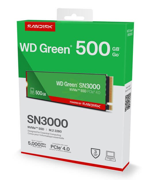 WD Green SN3000 NVMe SSD - 500GB