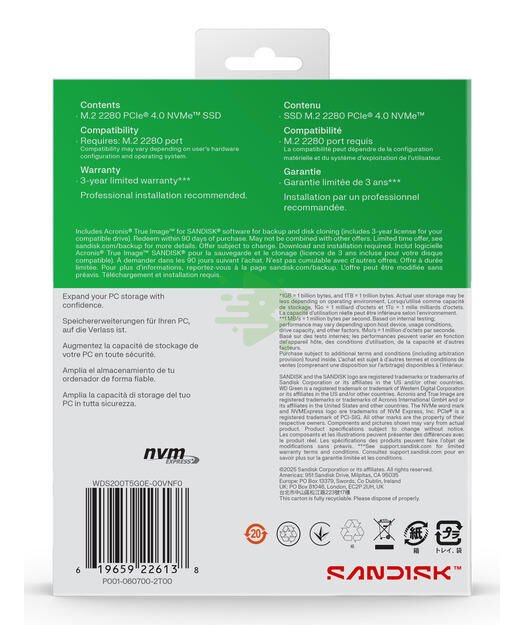 WD Green SN3000 NVMe M.2 2TB