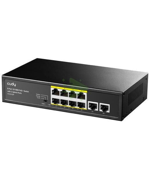 CUDY 8Port 10/100M PoE+ 2Up 80W Switch
