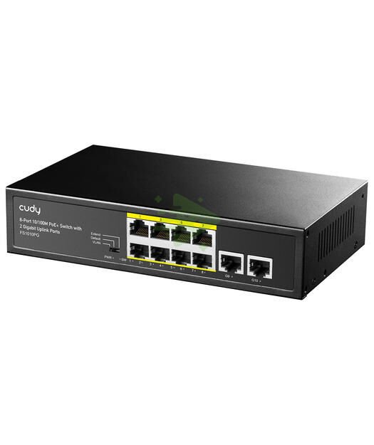 CUDY 8Port 10/100M PoE+ 2Up 80W Switch