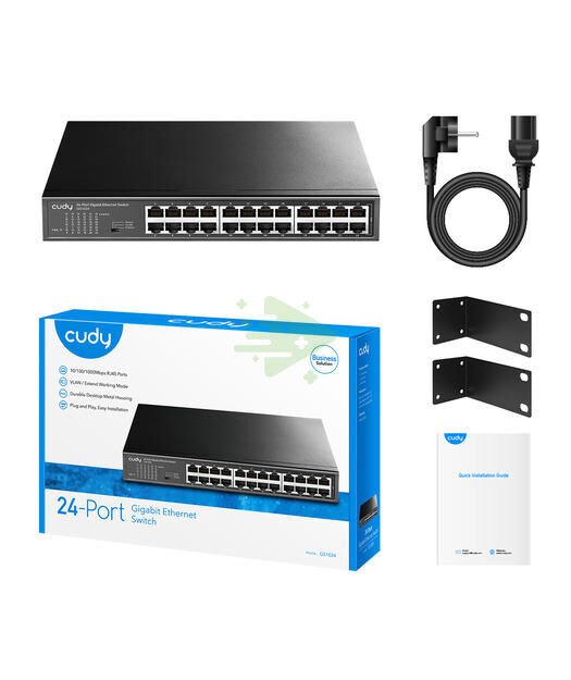 CUDY 24-Port Gigabit Metal Switch