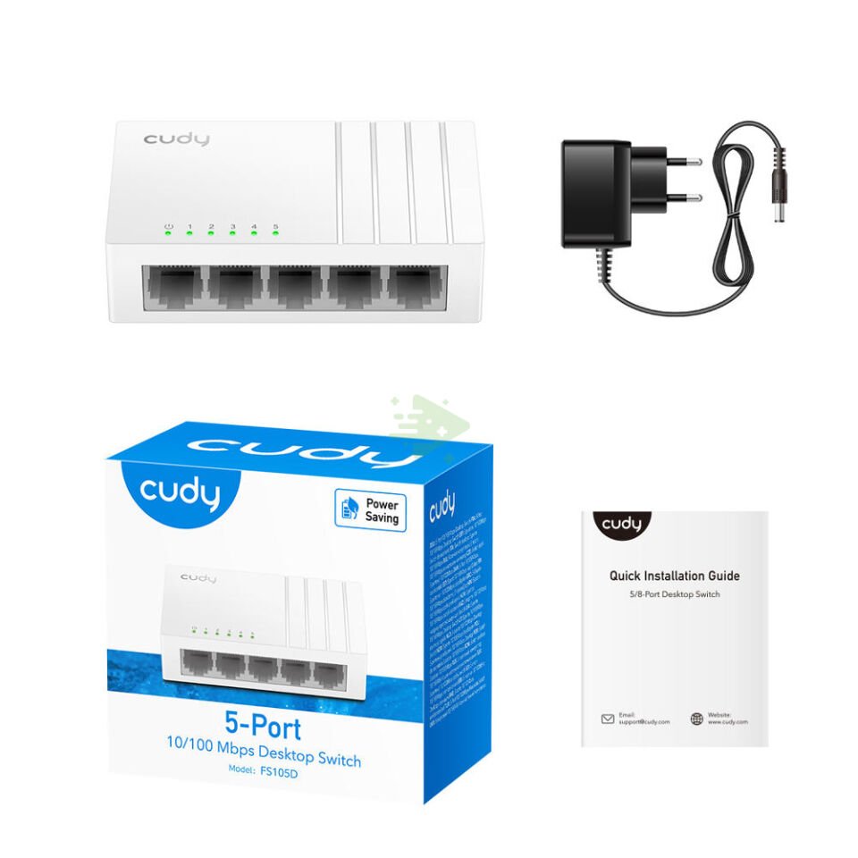 CUDY 5-Port 10/100 Mbps Desktop Switch