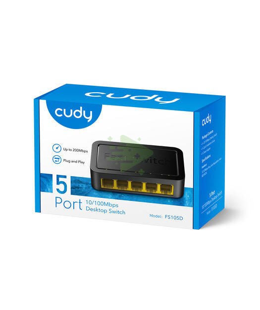CUDY 5-Port 10/100 Mbps Metal Switch