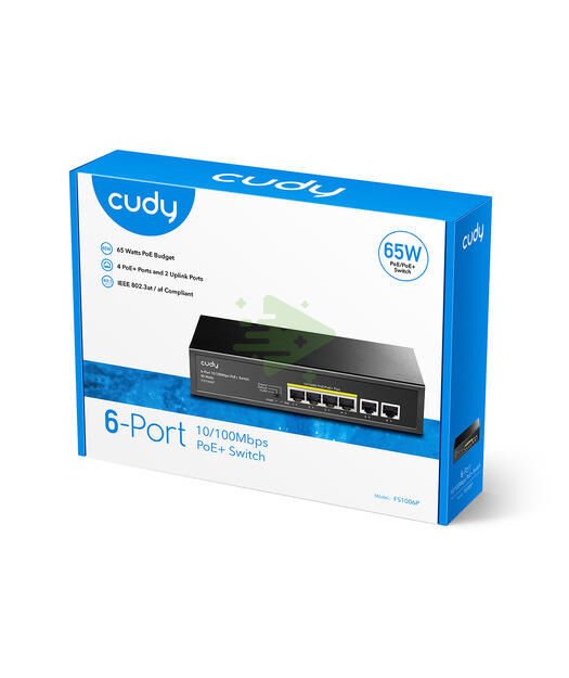 CUDY 6-Port 10/100M PoE+ Switch 60W