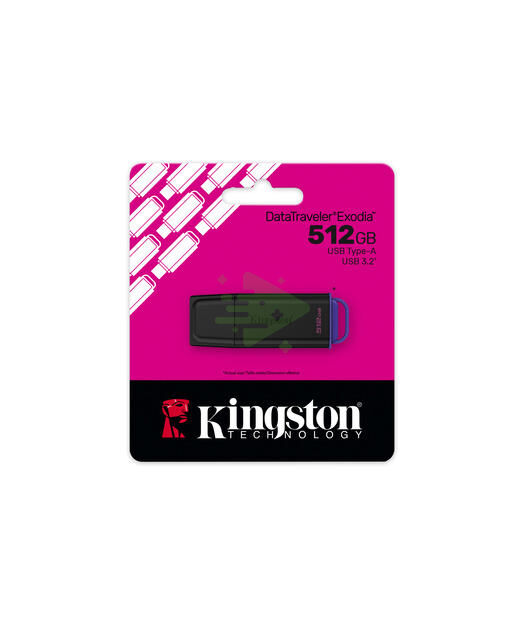 Kingston 512GB Portable USB 3.2 Gen 1 DataTraveler Exodia Black/Purple