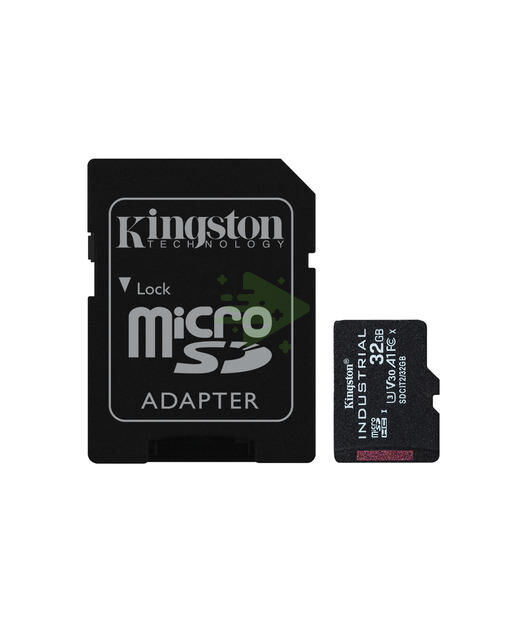 32GB microSDHC Industrial C10 A1 pSLC Card + SD Adapter