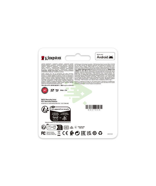 Kingston 64GB SDXC Canvas Go Plus Gen4 200MB/s C10 UHS-I U3 V30