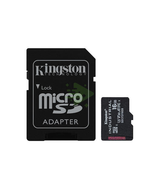 16GB microSDHC Industrial C10 A1 pSLC Card + SD Adapter
