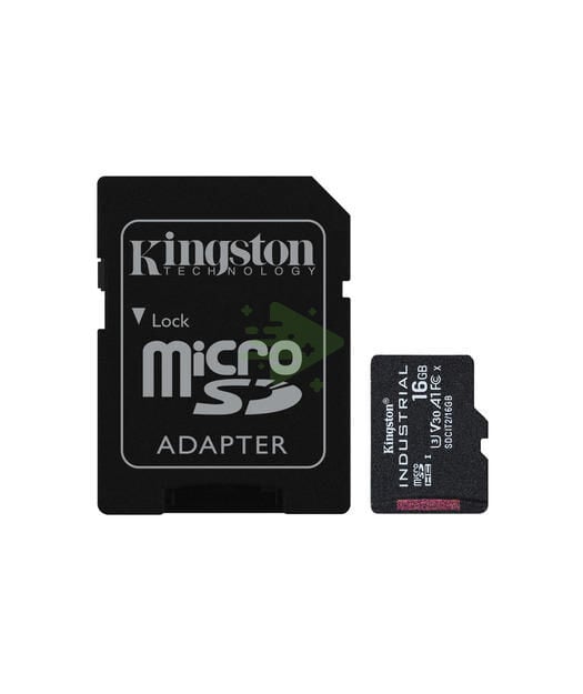 16GB microSDHC Industrial C10 A1 pSLC Card + SD Adapter