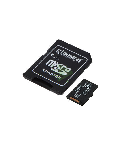 16GB microSDHC Industrial C10 A1 pSLC Card + SD Adapter