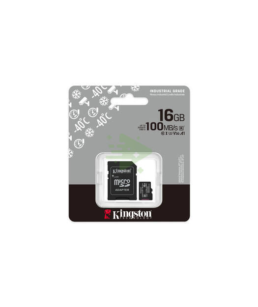 16GB microSDHC Industrial C10 A1 pSLC Card + SD Adapter